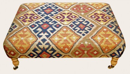 Large kilim footstool